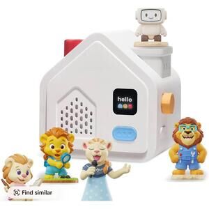 Al Children's Storytelling Machine Toys with 5 Lion Family Dolls Screen-Free Int